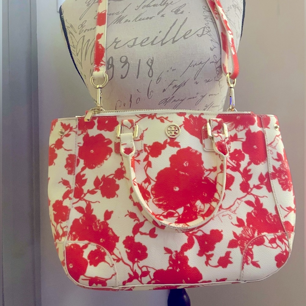 TORY BURCH Robinson Floral Crossbody Satchel Bag